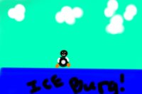 Penguin on an ice burg!!!!!!!!!!!!!!1