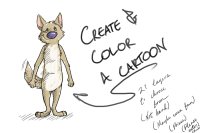 Create and color a cartoon