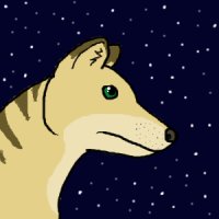 Colored Generic Thylacine Icon with Starry BG