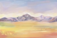 Watercolor desert