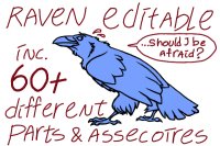 Raven editable! inc. lots of extra parts/accessoires