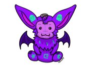 A purple Halloween bat!