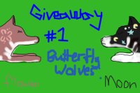Giveaway #1 flower and moon butterfly wolves