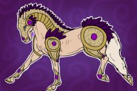 Purple Armored Horse for Adoption