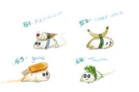 Sushi slugs - 51,52,53 and 54