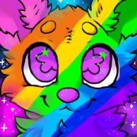 Free Rainbow Dog Avatar