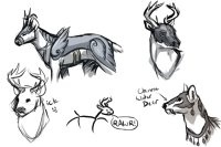 Weird Armored Deer Doodles... I Guess?