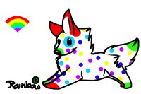rainbow pup colouring