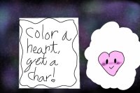 Color a heart, Get a char! <3