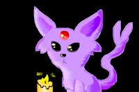 Espeon and a candle
