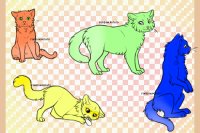 Some colored cats
