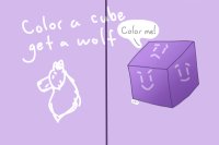 Color a cube, get a wolf!
