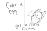 Color a egg, get a fluffy creature