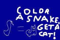 Color a snake, get a cat!