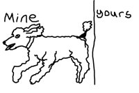 Mine and Yours Poodle Drawing