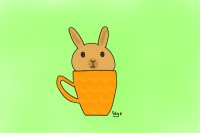 Rabbit in a cup!