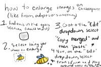 how to enlarge images on chickenpaint