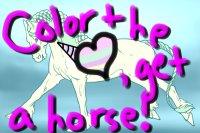Color a Heart, get a Horse! {COLORED IN}