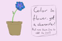 very lazy colored flower