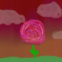 Rose in the wind