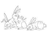 Three Editable Rabbits