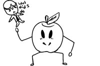 Dancing apple
