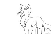 Cocky Wolf Lineart