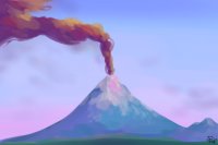 Colorful volcano