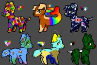 dog adopts // 1-3 tokens each