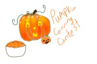 Cute pumpkin and its spooky child