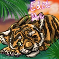 Sleepy Tiger Avatar Editible