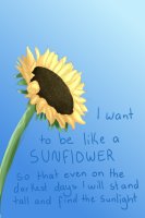 i want to be like a sunflower