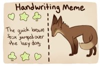 Handwriting meme