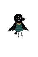 crow in a sweater vest