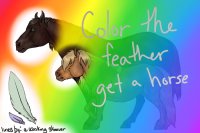 Color the feather get a horse - temp close