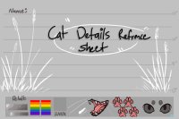 Cat details reference sheet (cat not included)