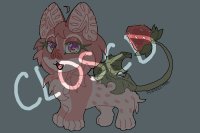[SOLD] Strawberry Bat-Cat | Flatsale