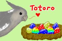 totoro loves eggs