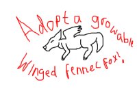 Adopt a growable winged fennec fox!