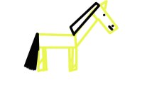 Funny basic shape horse LOL