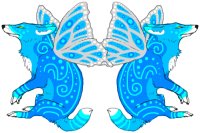 Blue Butterfly Wolf