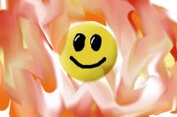 Smiley in Firey Blob!