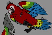 Number 74 - Red Macaw | Mechanical Wing