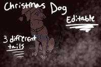 Simple Christmas Dog editable