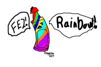 Rainbow Crayon with a FEZ!