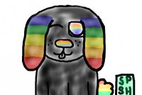 Black Rainbow Bunny for Winter Knightmare!