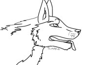 Wolf head lineart