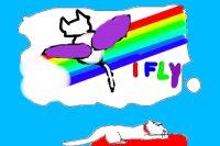 Cat's dream:To fly!