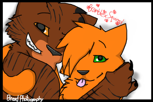 Ashfur, Squirrelflight, and Brambleclaw :)))