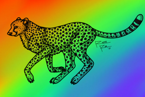 View topic - rainbow cheetah (colored in) - Chicken Smoothie